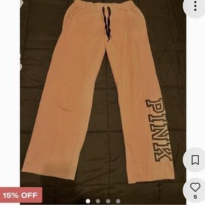 light pink PINK Victoria’s secret sweatpants
wide flare straight cut small